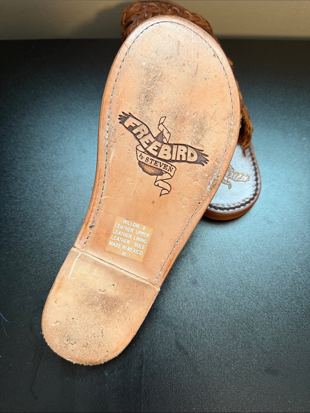 Freebird by Steven Brown Braided Leather Slide Sandals - Picture 2 of 3